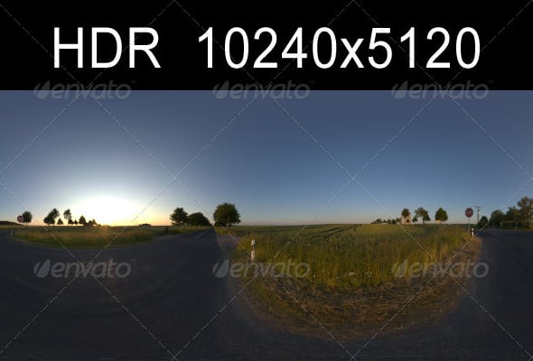 Road in fields 2 - 3DOcean Item for Sale