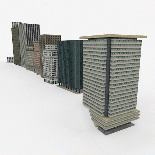 9 skyscrapers - 3DOcean Item for Sale