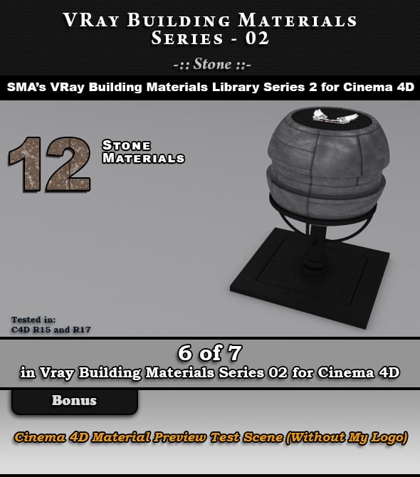 VRay Building Materials S02 - Stone for C4D - 3DOcean Item for Sale