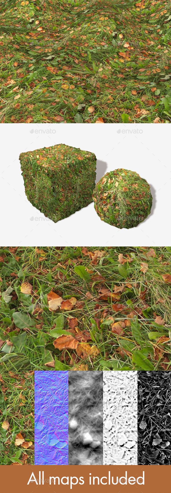 Autumn Weedy Grass Seamless Texture - 3DOcean Item for Sale