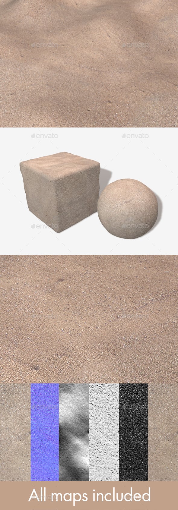 Flat Sand Seamless Texture - 3DOcean Item for Sale