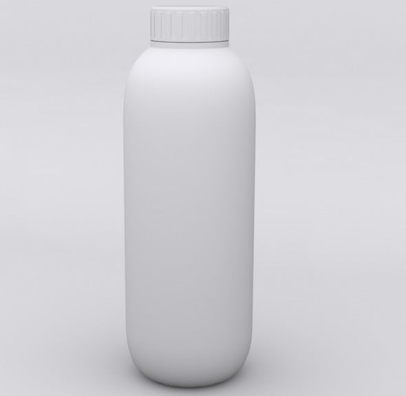 Molded Plastic Bottle - 3DOcean Item for Sale