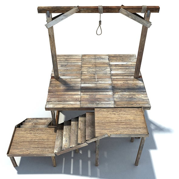 Low Poly Wild West Gallow - 3DOcean Item for Sale