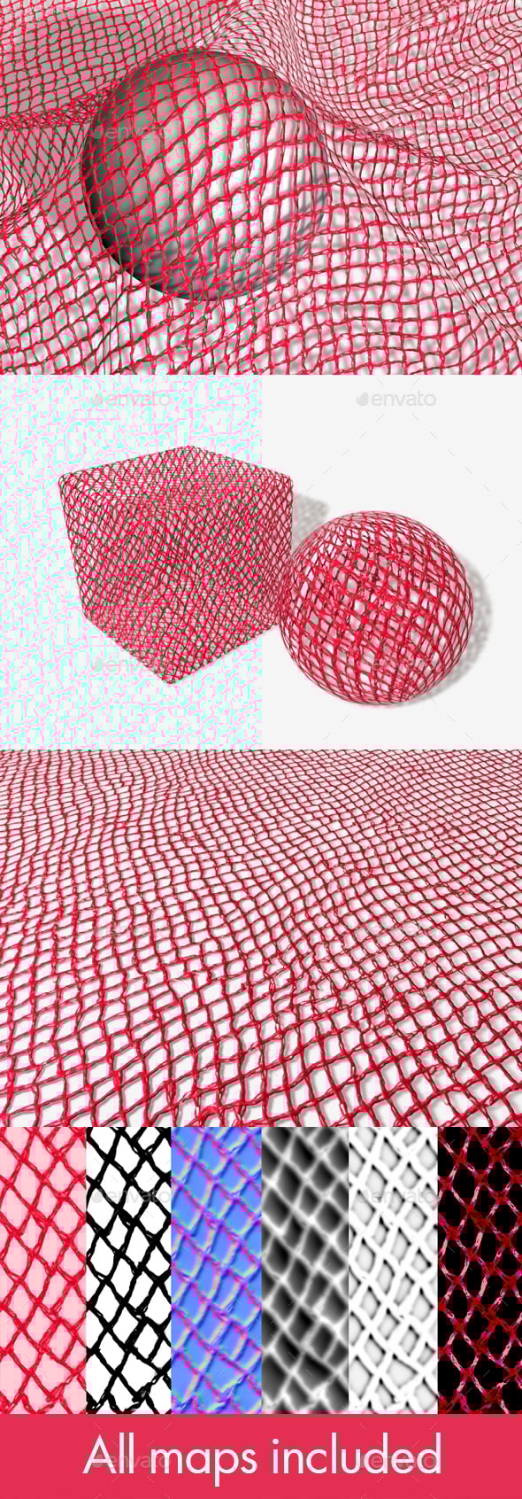 Vegetable and Fruit Net Bag Seamless Texture - 3DOcean Item for Sale