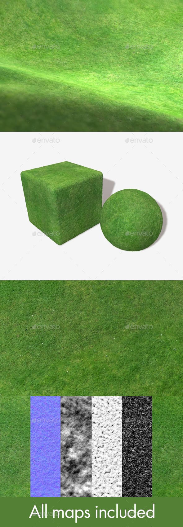 Grass From A High Angle Seamless Texture - 3DOcean Item for Sale