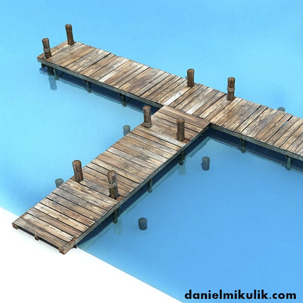 Old Wooden Bridge Low Poly - 3DOcean Item for Sale