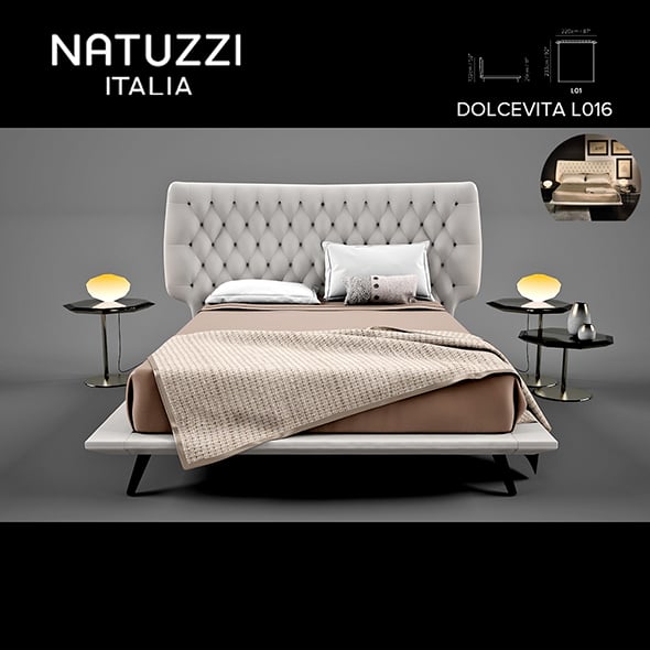 Natuzzi Dolcevita L01 Bed - 3DOcean Item for Sale