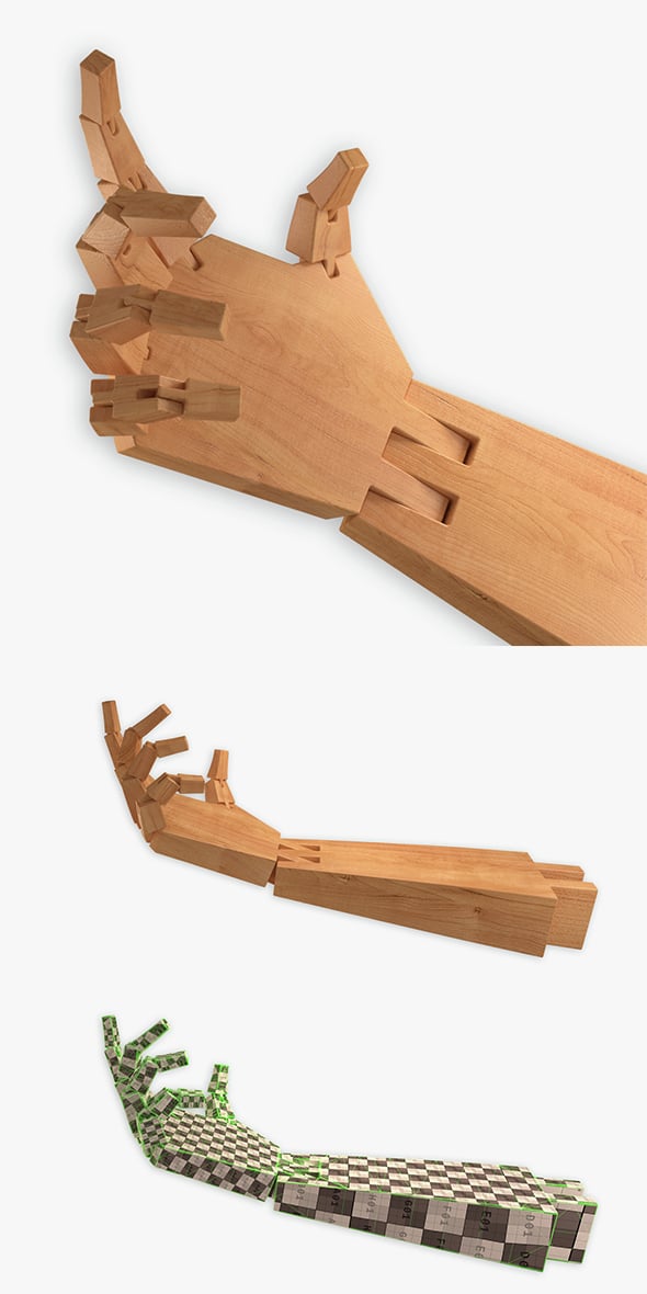 Wooden Hand - 3DOcean Item for Sale