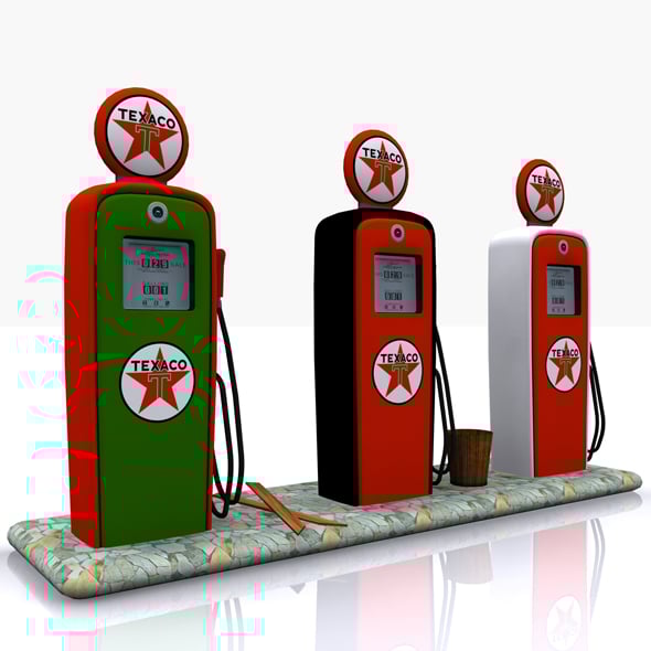 Gas Pump Texaco - 3DOcean Item for Sale