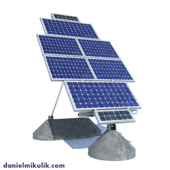 Solar Panel Farm High Detaile - 3DOcean Item for Sale