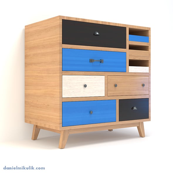 Retro Cupboard 2 - 3DOcean Item for Sale
