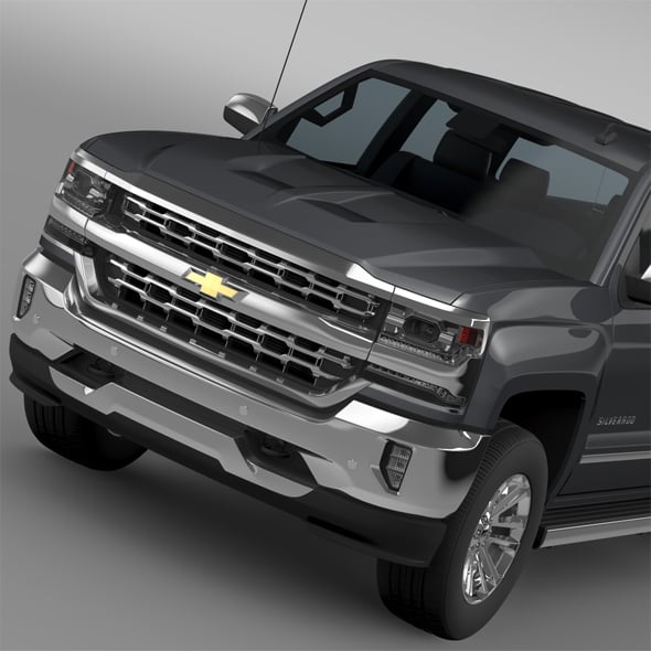 Chevrolet Silverado LTZ Crew Cab GMTK2 Standart Box 2016 - 3DOcean Item for Sale