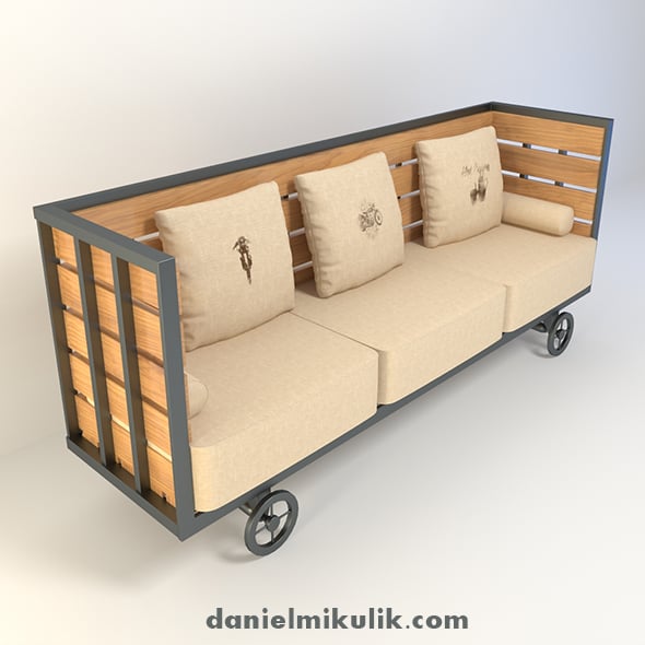 Vintage Couch - 3DOcean Item for Sale