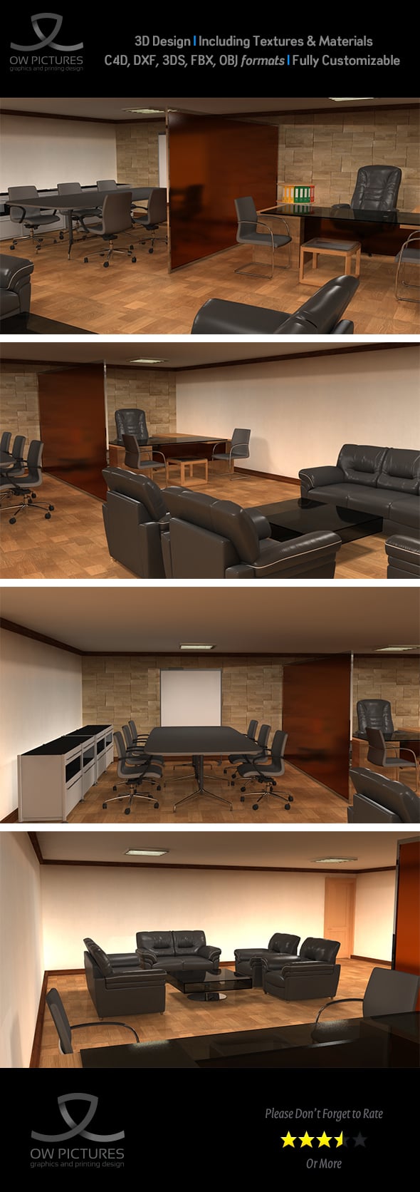 Office 3D Model - 3DOcean Item for Sale