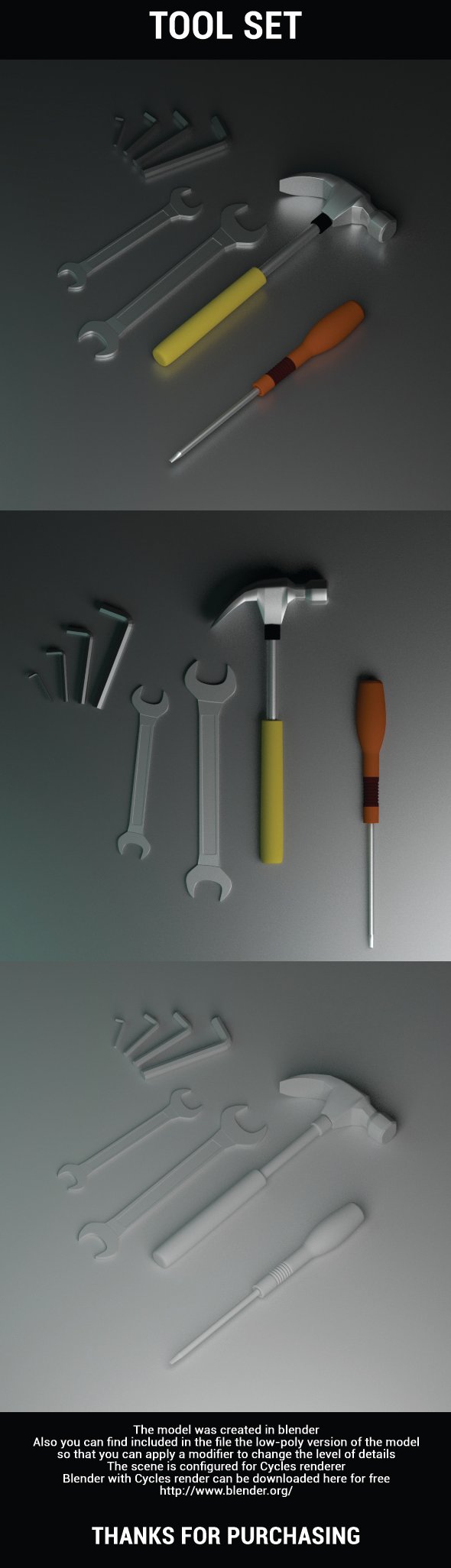 Tool Set - 3DOcean Item for Sale