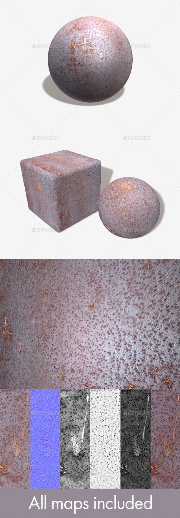 Old Metal Rust Seamless Texture - 3DOcean Item for Sale