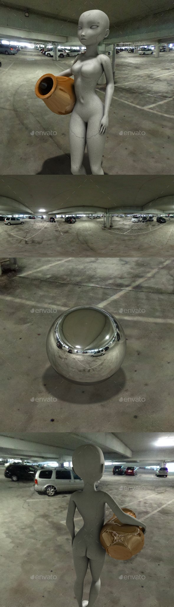 Indoor Carpark HDRI - 3DOcean Item for Sale
