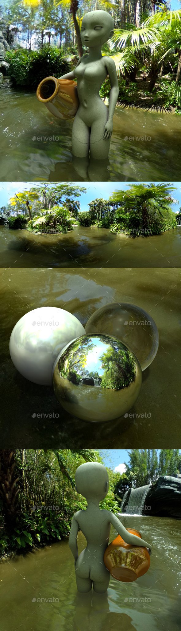 Jungle River HDRI - 3DOcean Item for Sale