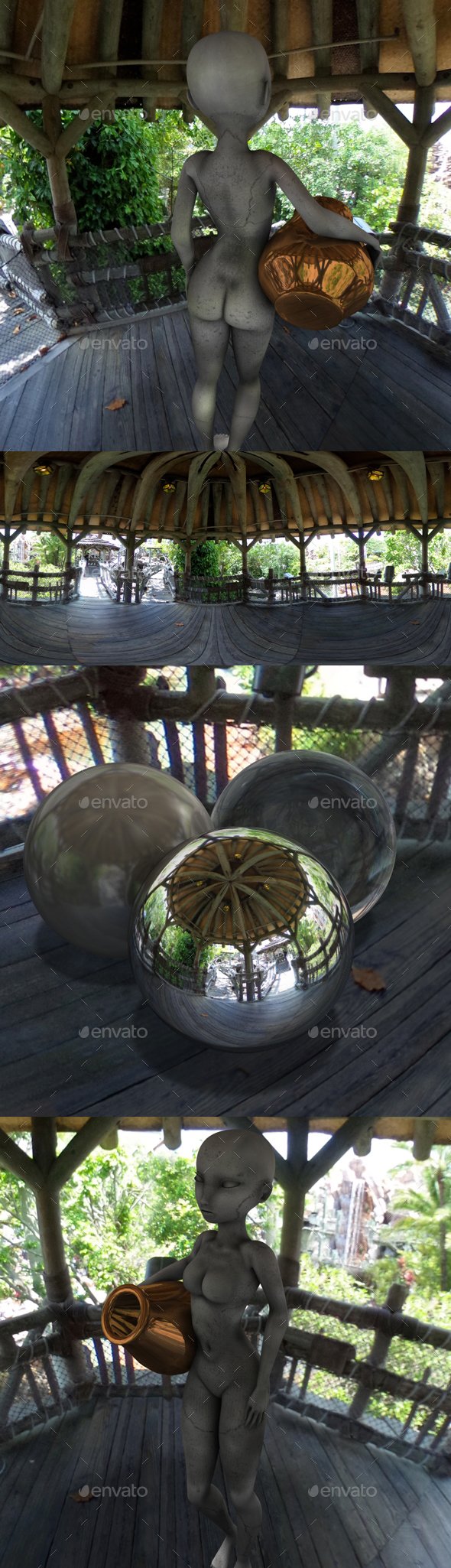 Jungle Hut Outlook HDRI - 3DOcean Item for Sale