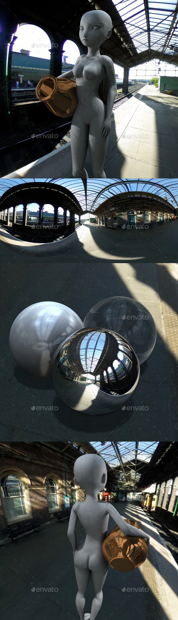 Sunny Afternoon Train Station HDRI - 3DOcean Item for Sale