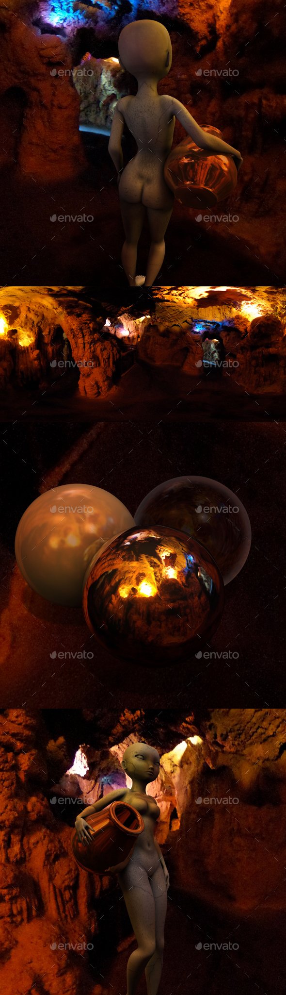 Dark Orange Cave HDRI - 3DOcean Item for Sale