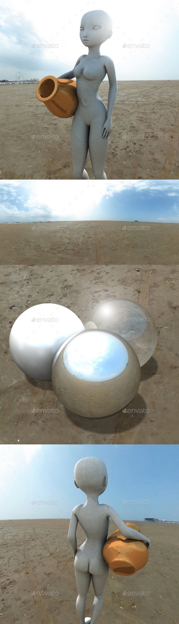 Cloudy Bright Beach HDRI - 3DOcean Item for Sale