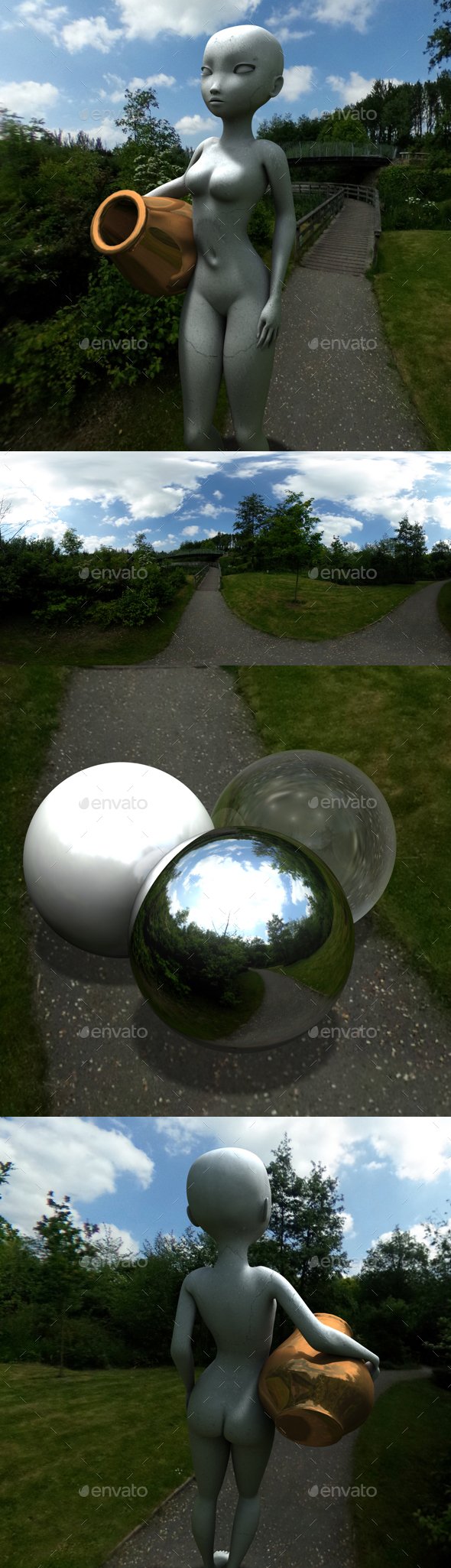 Summers Day in the Park HDRI - 3DOcean Item for Sale