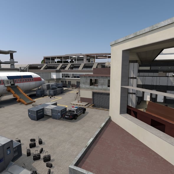 Airport Scene - 3DOcean Item for Sale