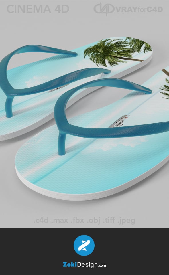 Flip Flops - 3DOcean Item for Sale