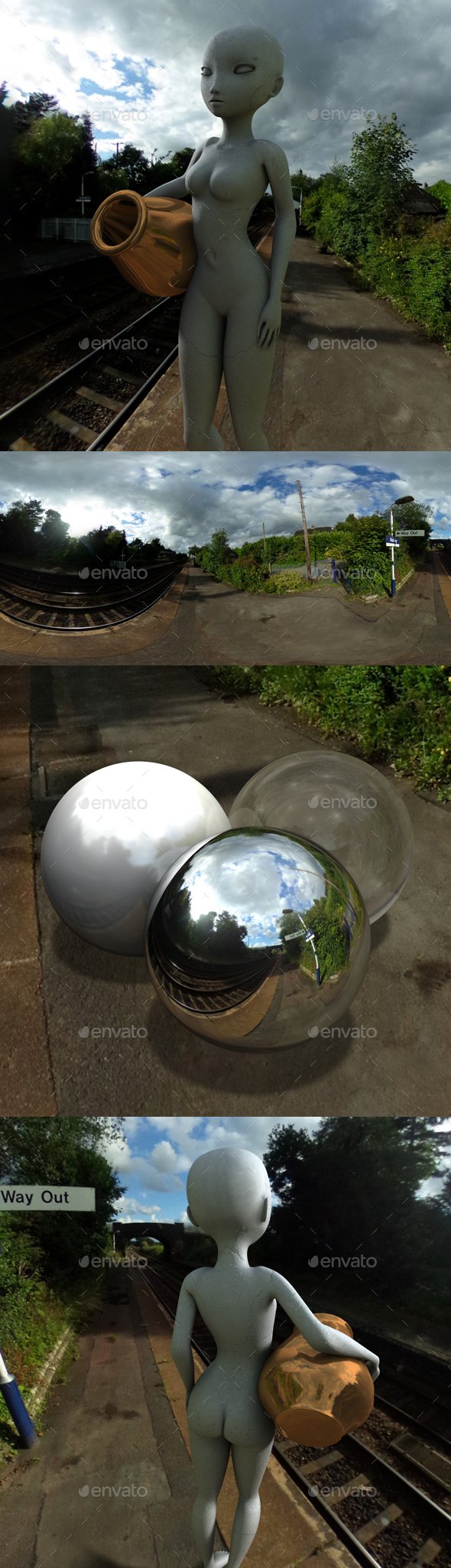 Country Train Station HDRI - 3DOcean Item for Sale