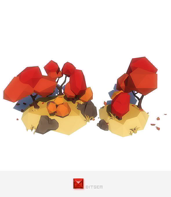 Autumn Trees - 3DOcean Item for Sale