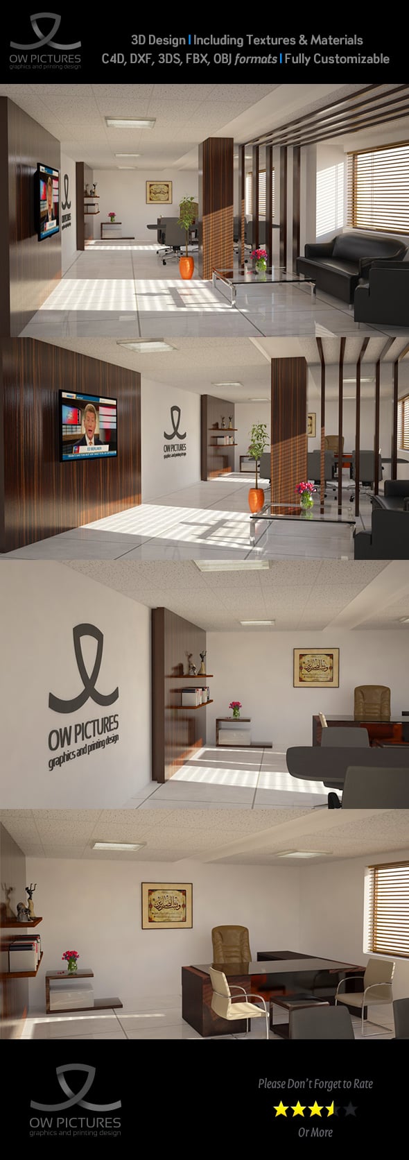 Office2 - 3D Model Design - 3DOcean Item for Sale