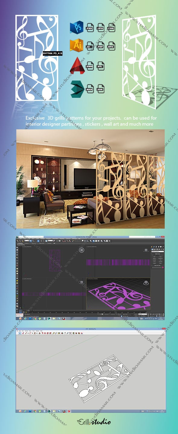 Rhythm (3D screen) PD_A18 - 3DOcean Item for Sale