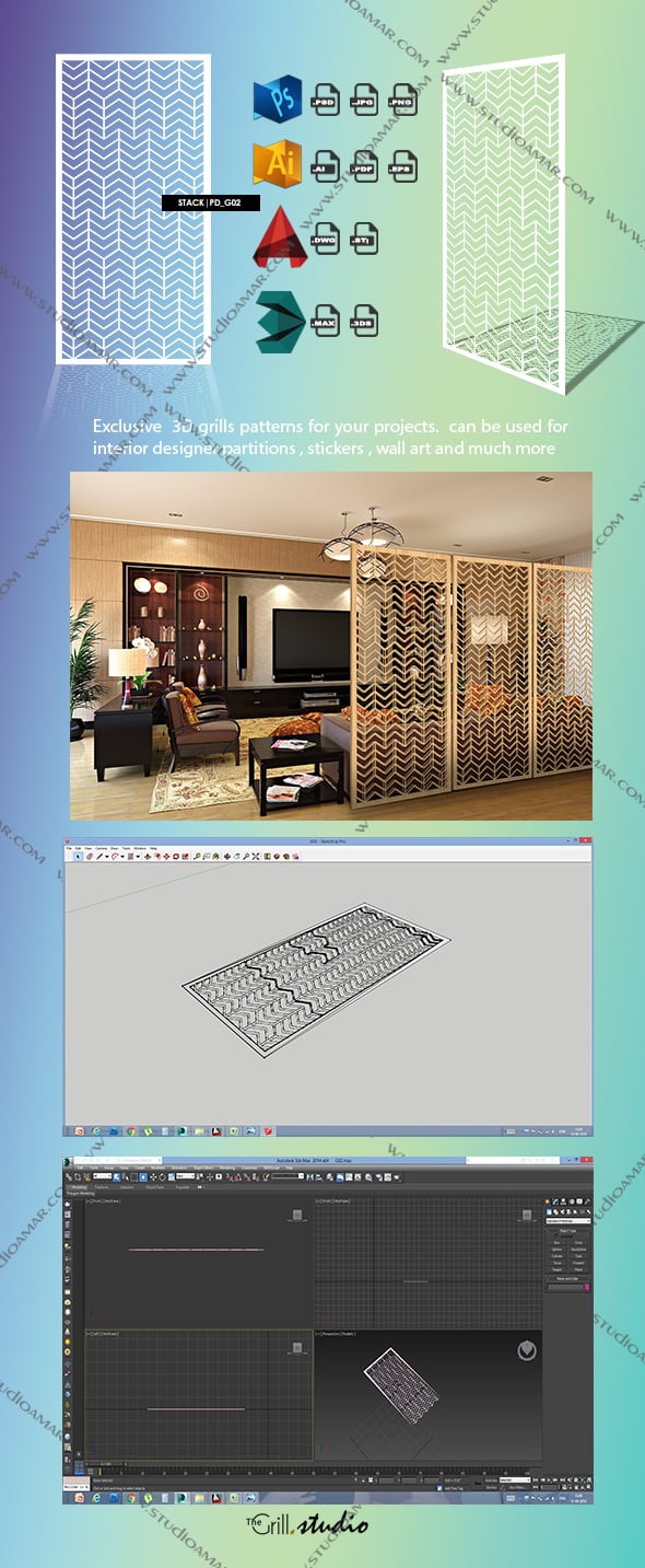 Stack (3D SCREEN) PD_G02 - 3DOcean Item for Sale