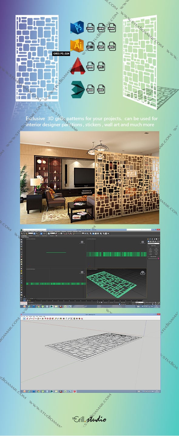 Grid (3D screen) PD_G24 - 3DOcean Item for Sale
