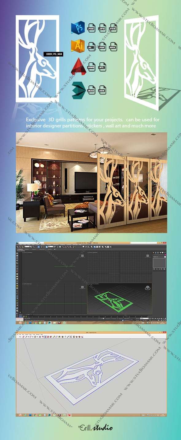 Deer (3d screens) PD_N08 - 3DOcean Item for Sale