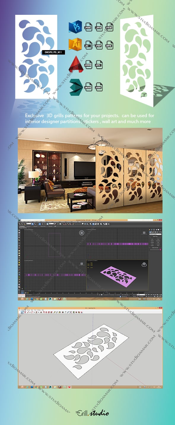 Drops (3d screens) PD_N11 - 3DOcean Item for Sale