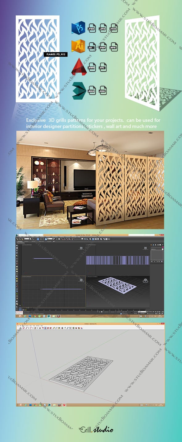 Flames (3d screens) PD_N12 - 3DOcean Item for Sale