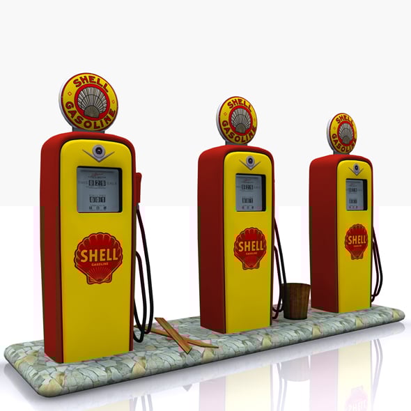 Gas Pump Shell - 3DOcean Item for Sale