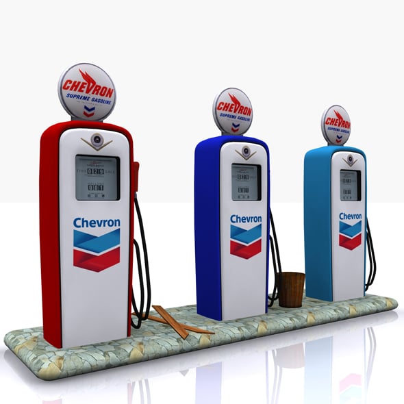 Gas Pump Chevron - 3DOcean Item for Sale