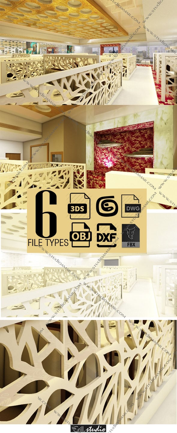 Classic Restaurant interior 139 - 3DOcean Item for Sale