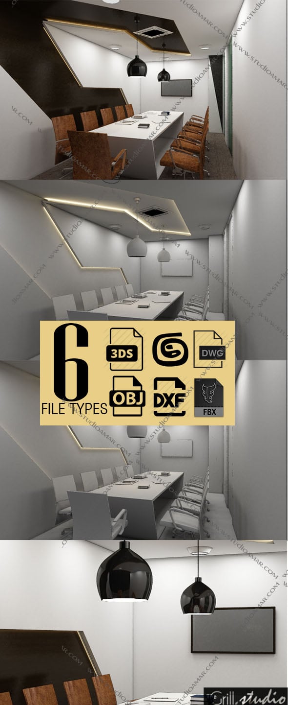 Realistic Conference room 142 - 3DOcean Item for Sale