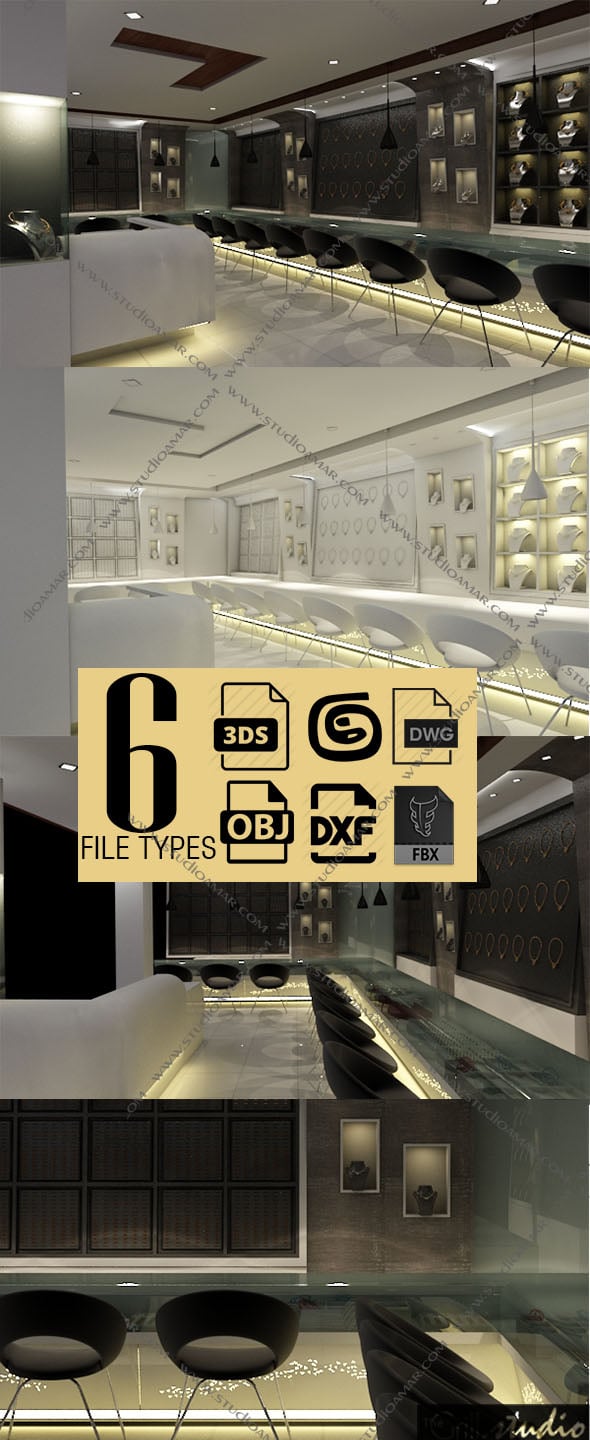 Realistic jewellery showroom 146 - 3DOcean Item for Sale