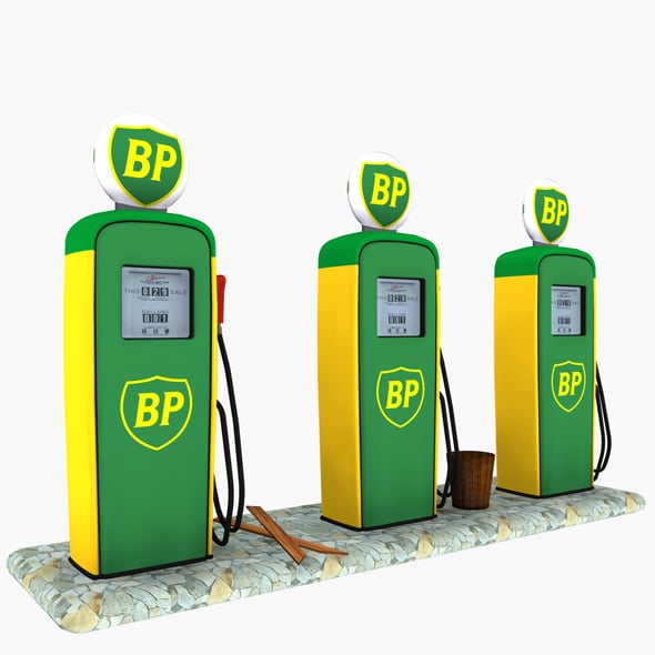 Gas Pump BP - 3DOcean Item for Sale