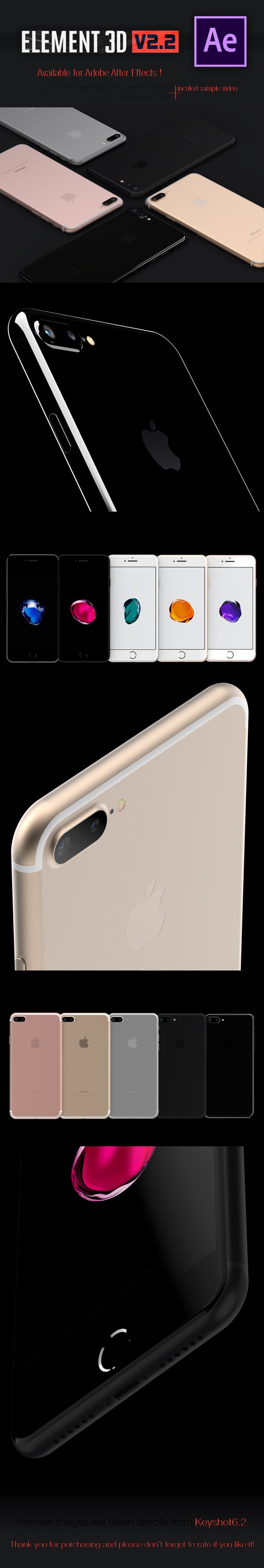 iPhone 7 Plus - Element3D - 3DOcean Item for Sale