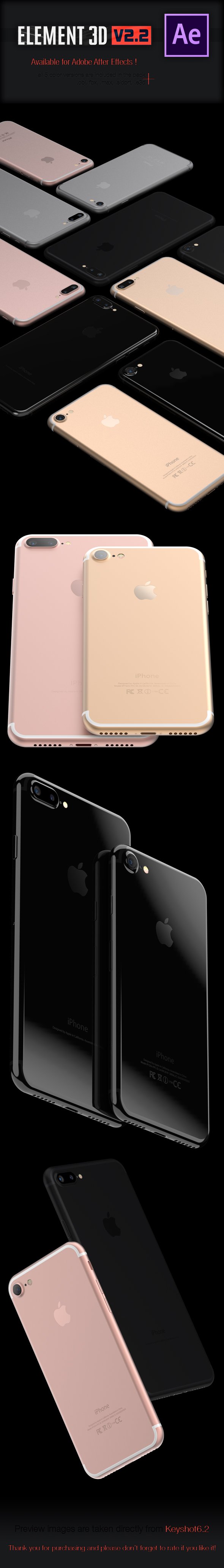 iPhone 7 Collection - Element3D - 3DOcean Item for Sale