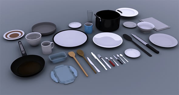 Kitchenware collection - 3DOcean Item for Sale