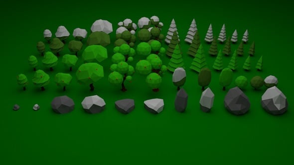 Low Poly Nature Pack 001 - 3DOcean Item for Sale
