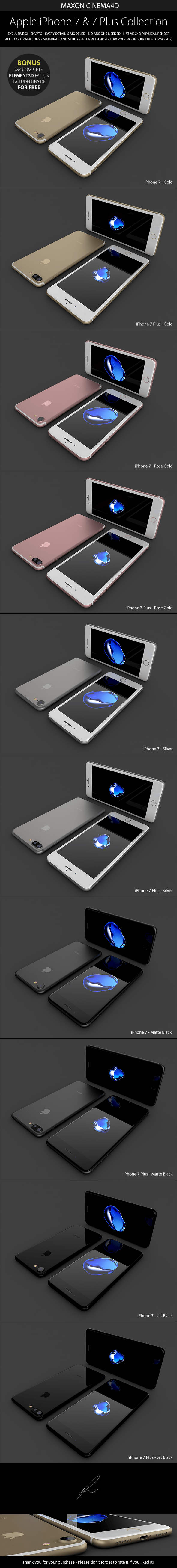 iPhone 7 and 7 Plus Collection - 3DOcean Item for Sale