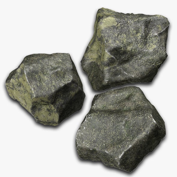 Rock 3 Type Boulder - 3DOcean Item for Sale
